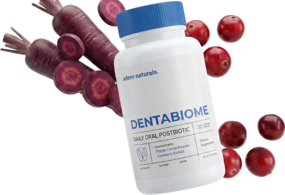 DentaBiome oral postbiotic supplement bottle