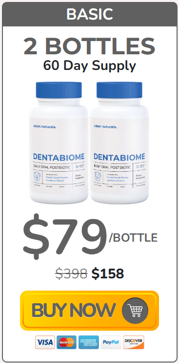 DentaBiome 2 bottles 60-day supply – $79 per bottle